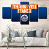 5 panel canvas art framed prints Mets Thank you fans logo decor picture-1201 (3)