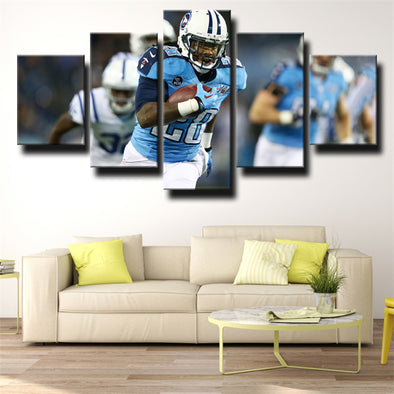 5 panel canvas art framed prints NFL Titans CJ2 live room decor-1211 (1)
