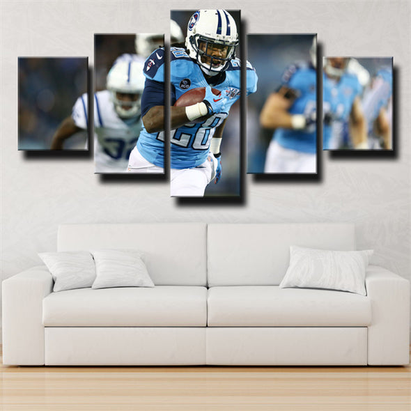 5 panel canvas art framed prints NFL Titans CJ2 live room decor-1211 (3)