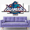 5 panel canvas art framed prints NY Islanders team Fisherman home decor-1201 (3)