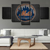 5 panel canvas art framed prints NY Mets team standard home decor-1201 (2)