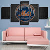 5 panel canvas art framed prints NY Mets team standard home decor-1201 (4)