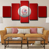 5 panel canvas art framed prints NY Yankees Red LOGO decor pictur-1201 (2)