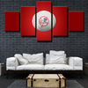 5 panel canvas art framed prints NY Yankees Red LOGO decor pictur-1201 (3)