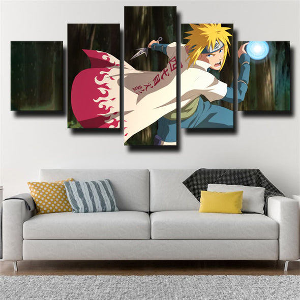5 panel canvas art framed prints Naruto Minato Namikaze home decor-1753 (2)