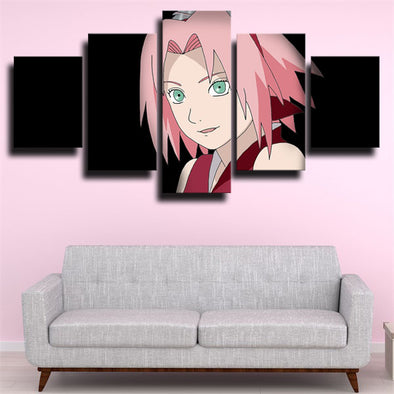 5 panel canvas art framed prints Naruto Sakura Haruno wall decor-1785 (1)