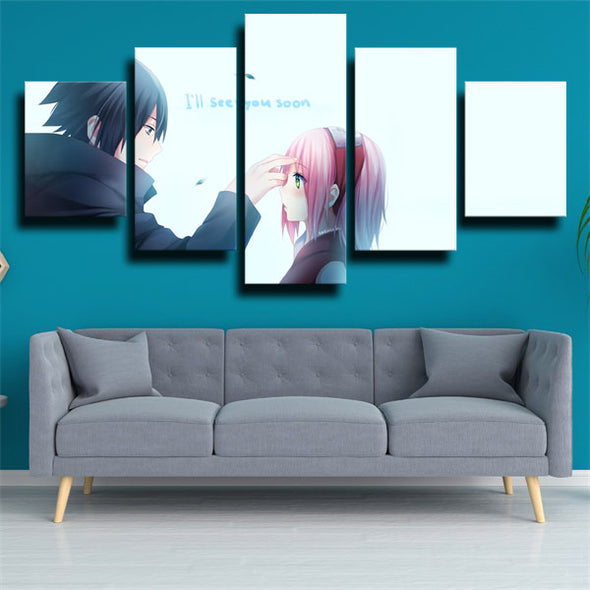 5 panel canvas art framed prints Naruto Sasuke and Sakura wall picture-1808 (3)