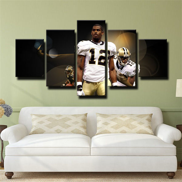 5 panel canvas art framed prints New Orleans Saints Team Symbol wall picture1240 (2)