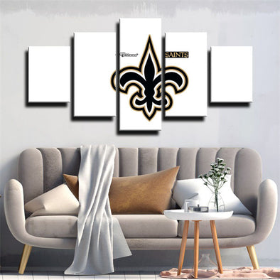 5 panel canvas art framed prints New Orleans Saints  wall picture1202 (1)