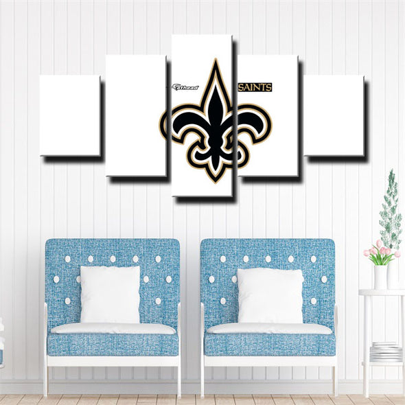 5 panel canvas art framed prints New Orleans Saints  wall picture1202 (2)