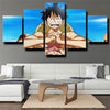 5 panel canvas art framed prints One Piece Monkey D. Luffy wall decor-1200 (2)
