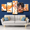 5 panel canvas art framed prints One Piece Portgas D. Ace wall picture-1200 (3)