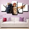 5 panel canvas art framed prints One Piece Shanks live room decor-1200 (3)
