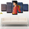 5 panel canvas art framed prints One Piece Straw Hat Luffy wall decor-1200 (3)
