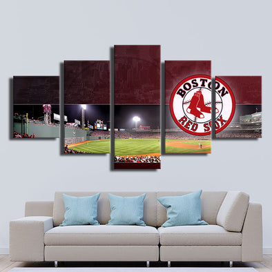 5 panel canvas art framed prints Red Sox Fenway Park home decor-50024 (1)