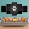 5 panel canvas art  framed prints Red Sox Grey art live room decor-50026 (2)