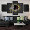 5 panel canvas art framed prints Redskins Metallic Sense wall picture-1202 (1)