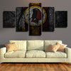 5 panel canvas art framed prints Redskins Split wall live room decor-1201 (3)