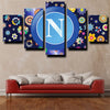 5 panel canvas art framed prints SSC Napoli home decor-1211（2）