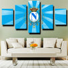 5 panel canvas art framed prints SSC Napoli  wall picture-1201 (2)