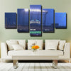 5 panel canvas art framed prints Seattle Mariners Badge live room decor1265 (2)
