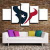 5 panel canvas art framed prints Texans white logo decor picture-1202 (4)