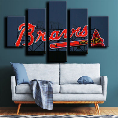 Atlanta Braves Custom Canvas Print Wall Art
