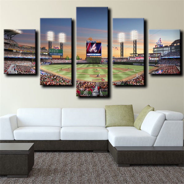 5 panel canvas art framed prints The Bravos wall picture-1201 (2)
