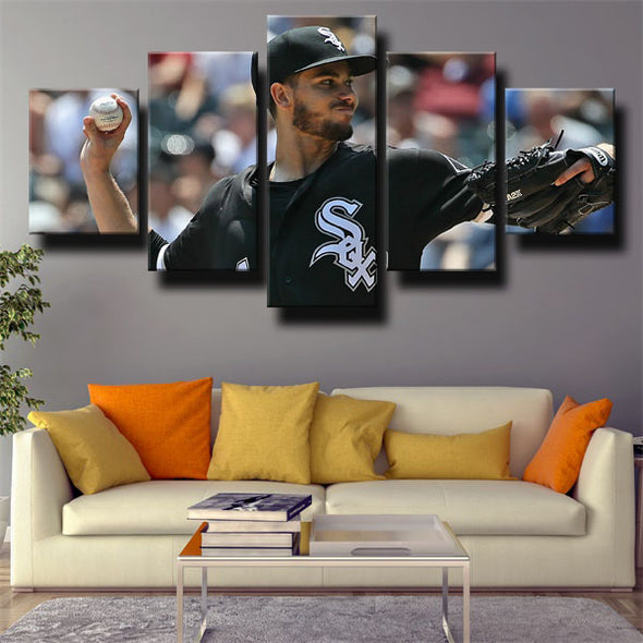 5 panel canvas art framed prints The ChiSox Dylan Cease decor picture-1208 (1)