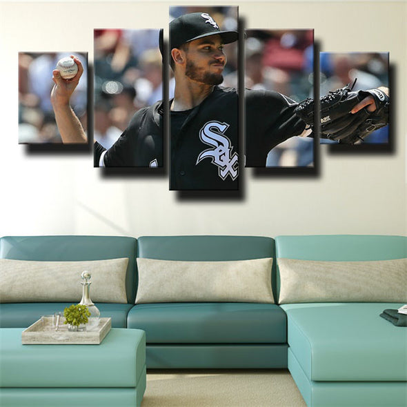 5 panel canvas art framed prints The ChiSox Dylan Cease decor picture-1208 (3)