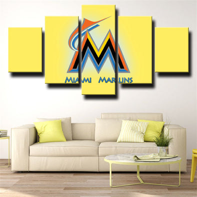 5 panel canvas art framed prints The Fish team logo wall picture-1201 (1)