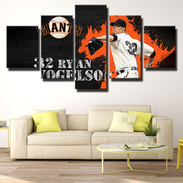 5 panel canvas art framed prints The G's Ryan Vogelsong home decor-1201 (4)