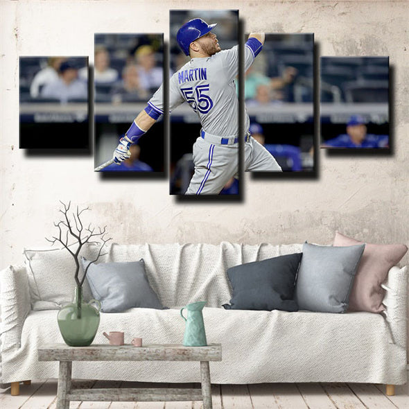 5 panel canvas art framed prints The Jays Russell Martin wall decor-1232 (2)