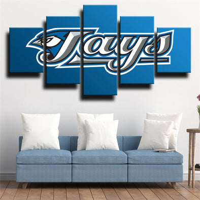 5 panel canvas art framed prints The Jays team logo decor picture-1208 (1)