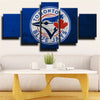 5 panel canvas art framed prints The Jays team logo wall picture-1201 (3)