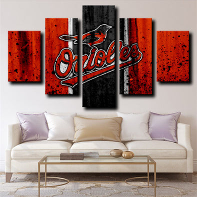 5 panel canvas art framed prints The O's wall picture-1201 (1)