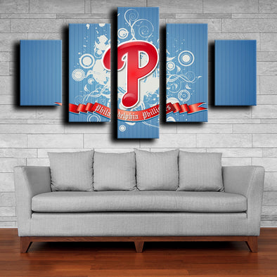 5 panel canvas art framed prints The Phils live room decor-1204 (1)