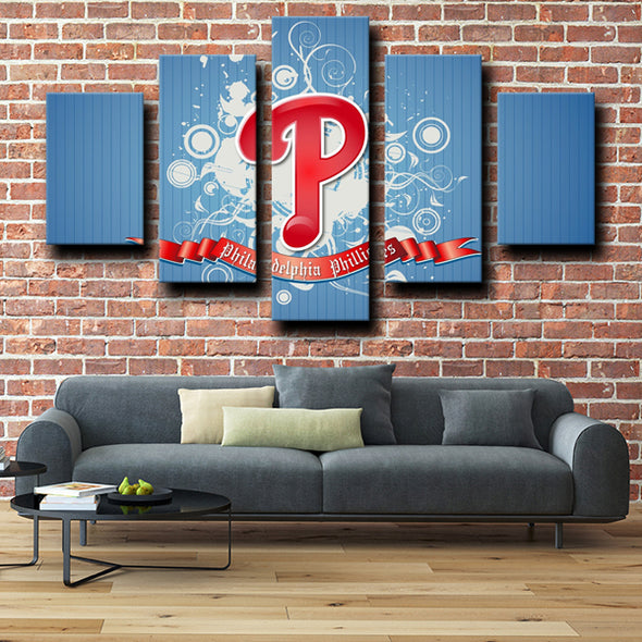 5 panel canvas art framed prints The Phils live room decor-1204 (2)