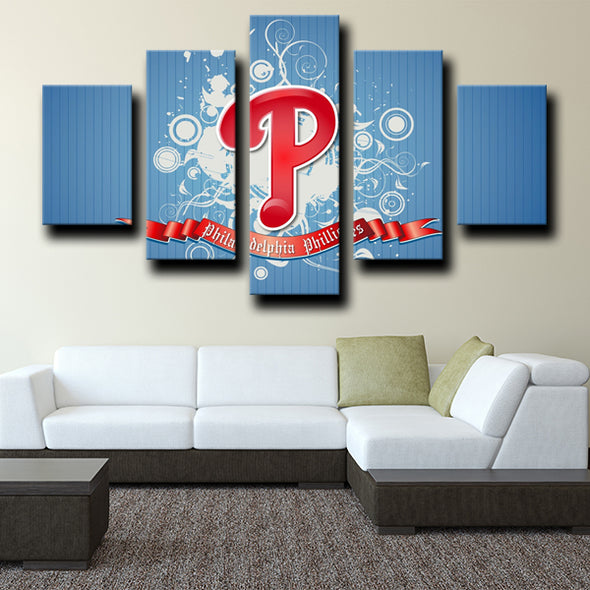 5 panel canvas art framed prints The Phils live room decor-1204 (3)