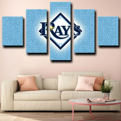  5 panel canvas art framed prints The Rays wall picture-1201 (1)