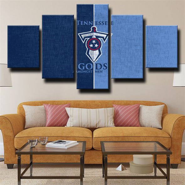 5 panel canvas art framed prints Titans team logo wall picture-1201 (2)
