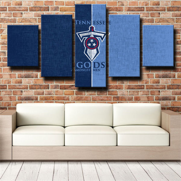 5 panel canvas art framed prints Titans team logo wall picture-1201 (3)