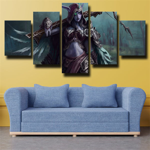 5 panel canvas art framed prints WOW Battle for Azeroth decor picture-1208 (1)