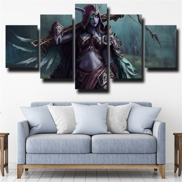 5 panel canvas art framed prints WOW Battle for Azeroth decor picture-1208 (2)