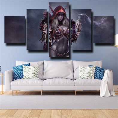 5 panel canvas art framed prints WOW Battle for Azeroth home decor-1209 (1)