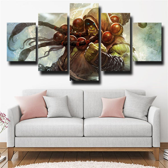 5 panel canvas art framed prints WOW Mists of Pandaria decor picture (3)
