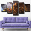 5 panel canvas art framed prints WOW Mists of Pandaria home decor-1209 (2)