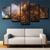 5 panel canvas art framed prints WOW Mists of Pandaria home decor-1209 (3)