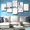 5 panel canvas art framed prints Zebras Pogba all white wall picture-1339 (4)