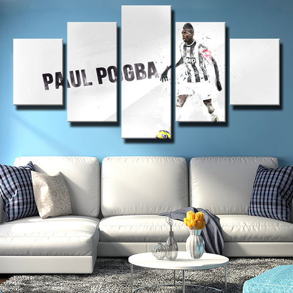 5 panel canvas art framed prints Zebras Pogba all white wall picture-1339 (4)